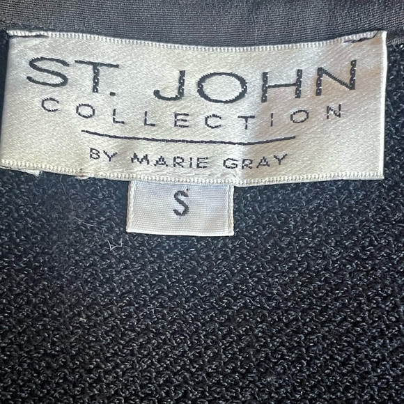 Vintage St. John collection Military Style  Knit black Jacket size S - Picture 14 of 15